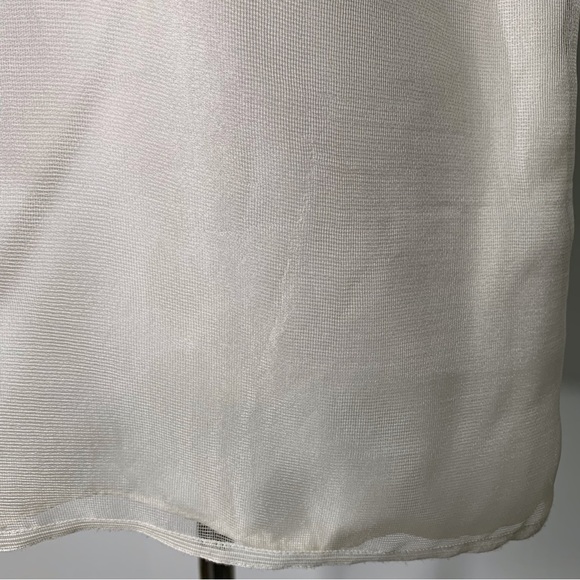 NWT Max Studio Women's White 100% Silk Sleeveless Beaded Blouse Top Size 12 - Picture 11 of 12